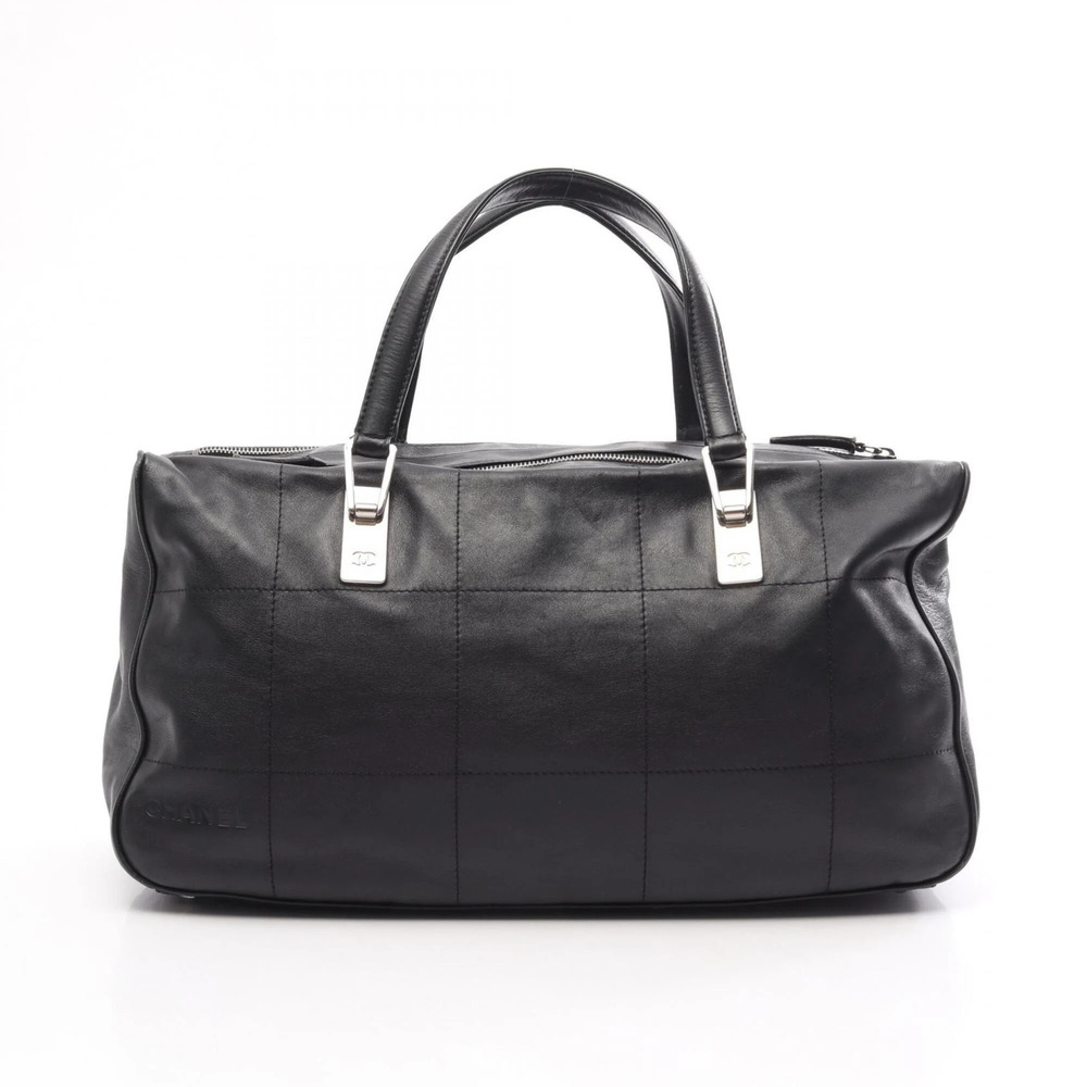 CHANEL Black Lambskin Leather Bag